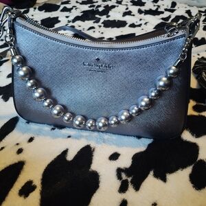 Kate Spade Silver Women's Bag with Pearl Chain